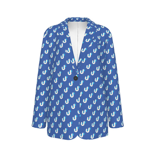 Unstoppable Domains Print Blue Leisure Blazer | 245GSM Cotton